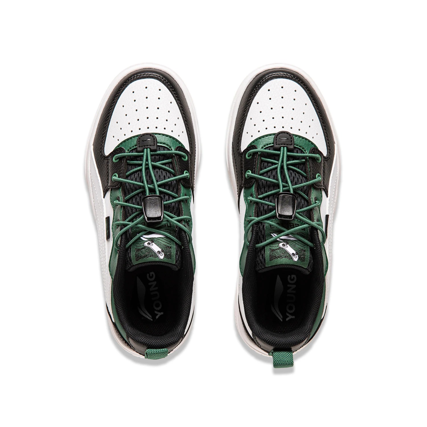 YKCU126-11 Lifestyle Youth Casual Shoes Standard White/Black/Court Green