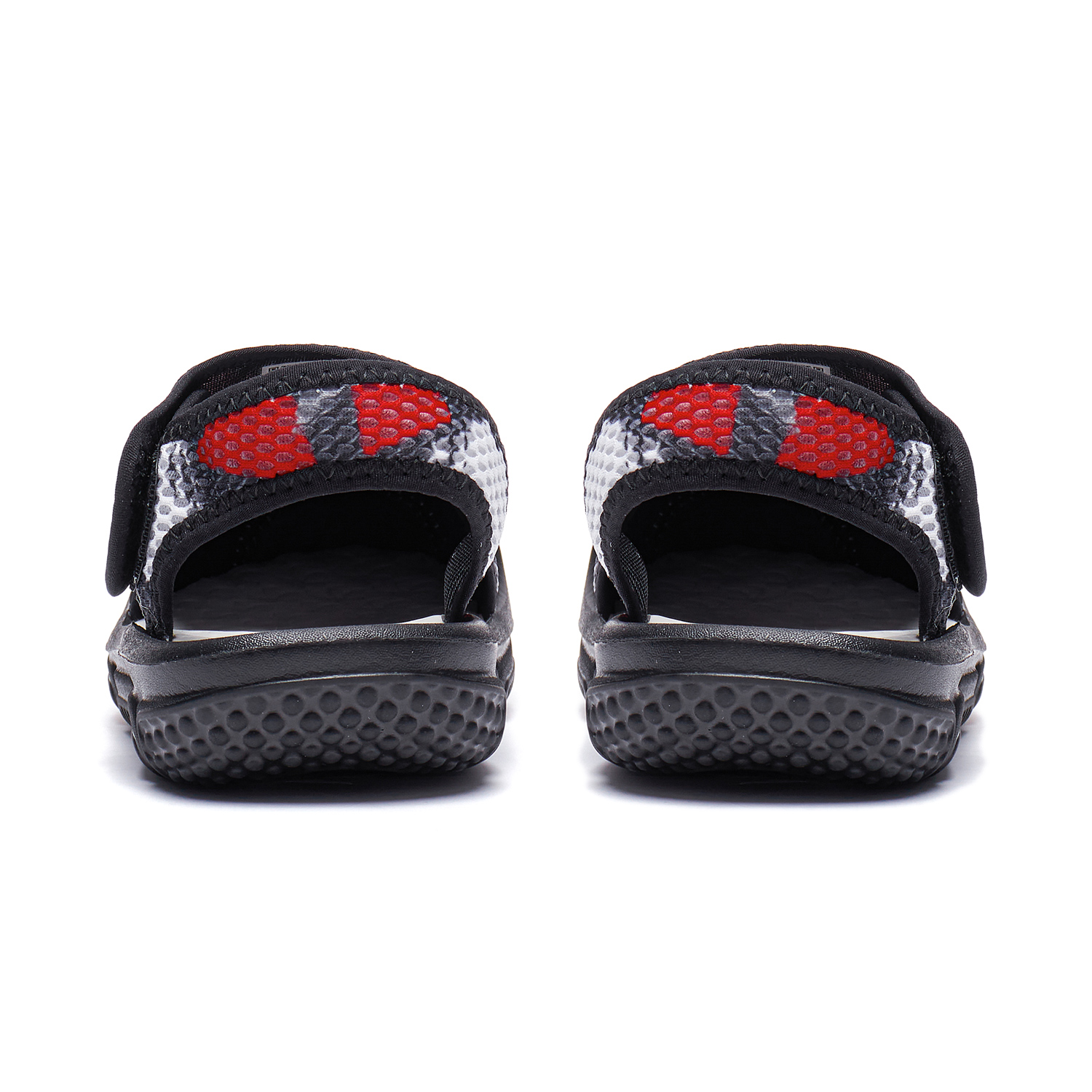 YKKT014-5 Lifestyle Kids Sandals Black/Fiery Red Camouflage