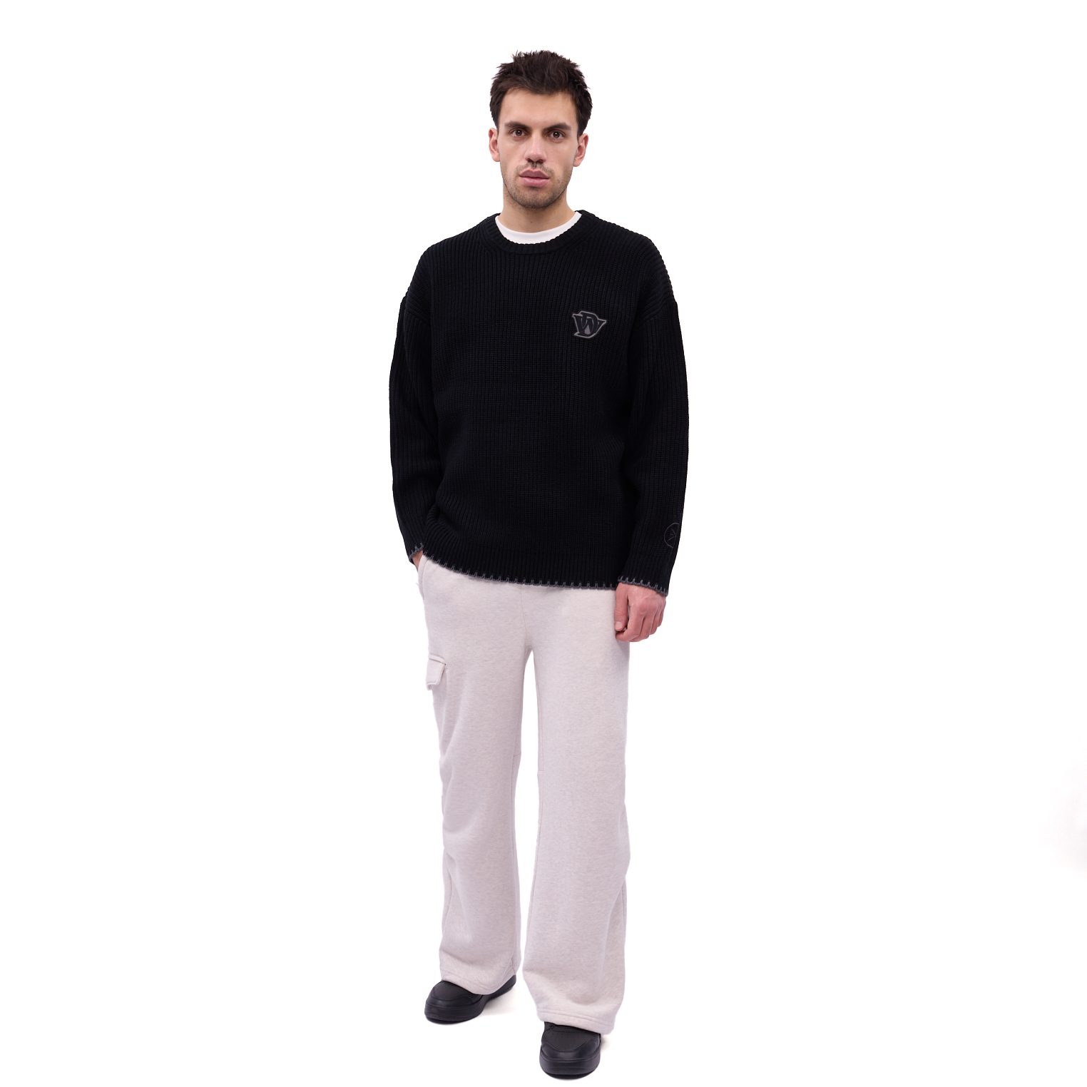 AMBV423-2 Джемпер вязанный Wade Lifestyle черный