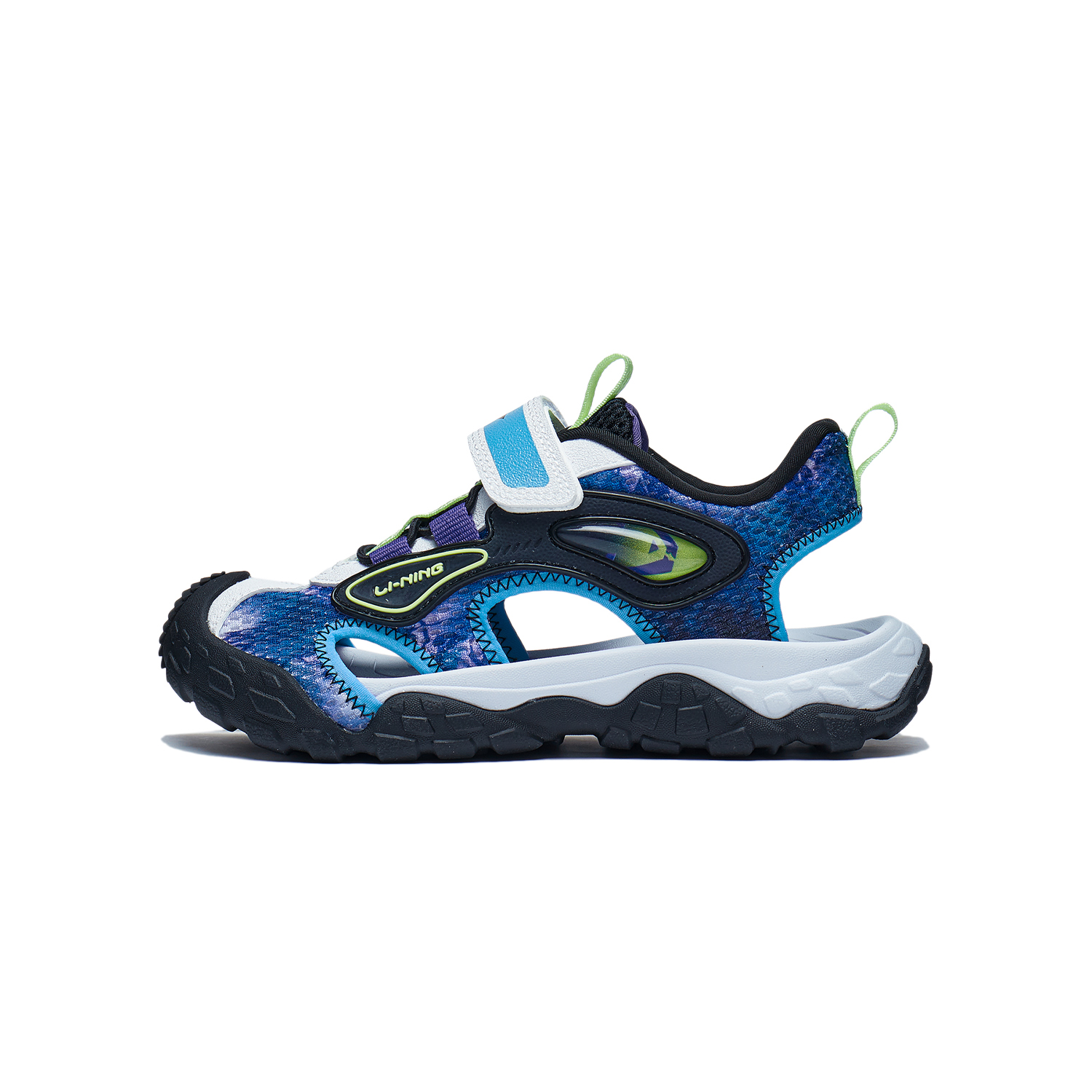 YKUT006-3 Lifestyle Youth Sandals Standard White/Black/Liberty Purple Camo