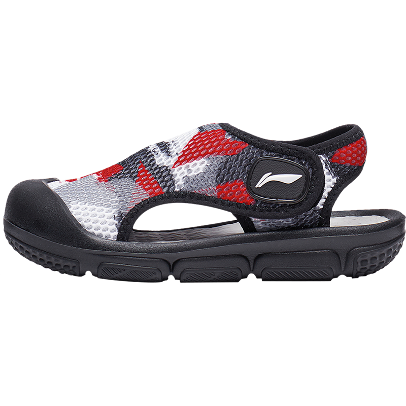 YKKT014-5 Lifestyle Kids Sandals Black/Fiery Red Camouflage