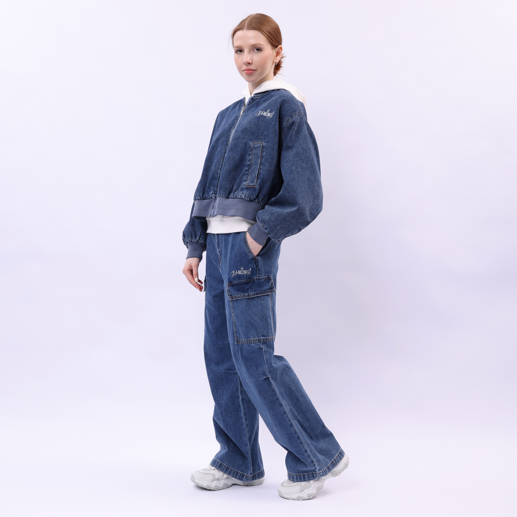 AJQV006-1 Брюки спортивные Chinese Culture голубой