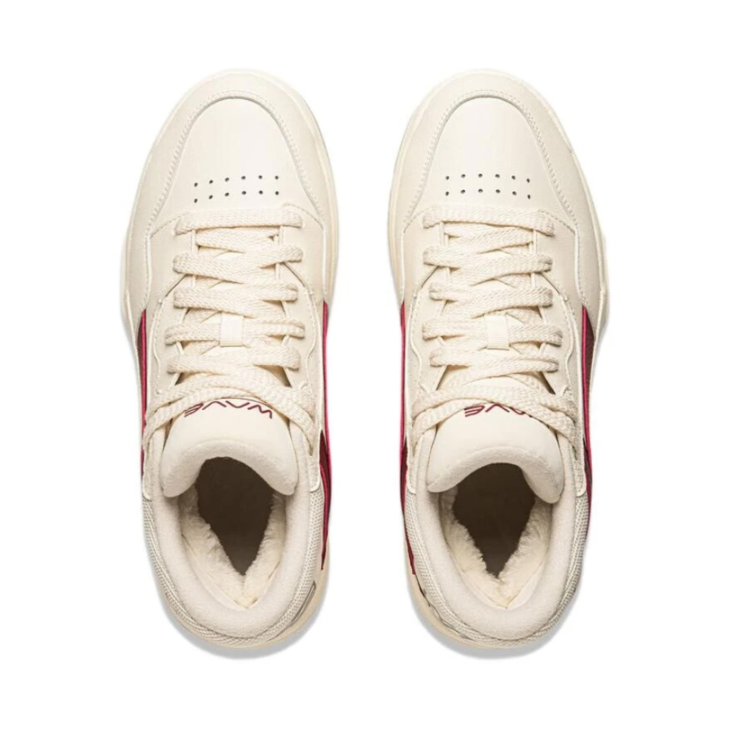 AGCU159-1 Кеды утепленные повседневные Wave Mid Fleece светло-серые