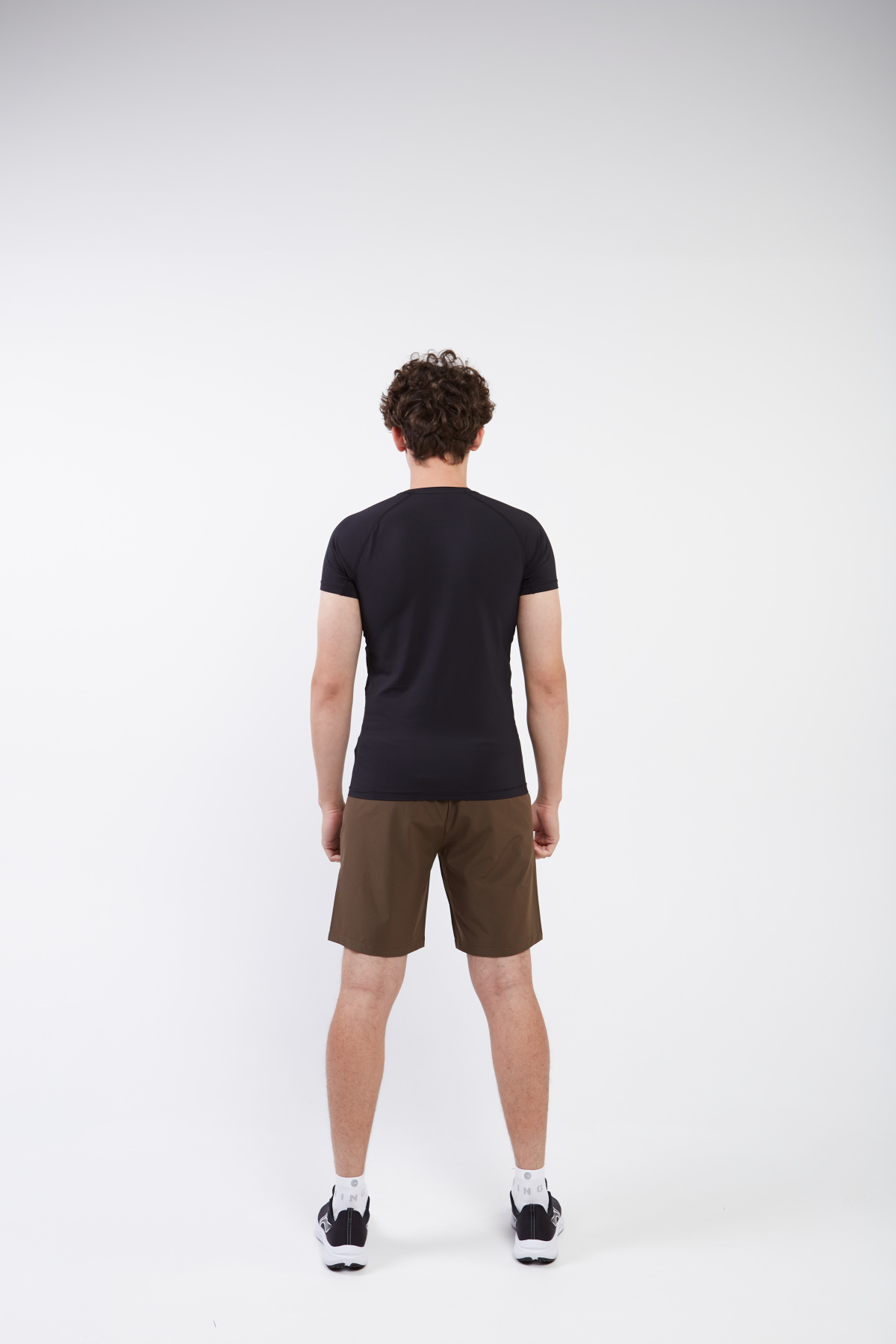 AUDU049-1 Fitness S/S Tight Top Black