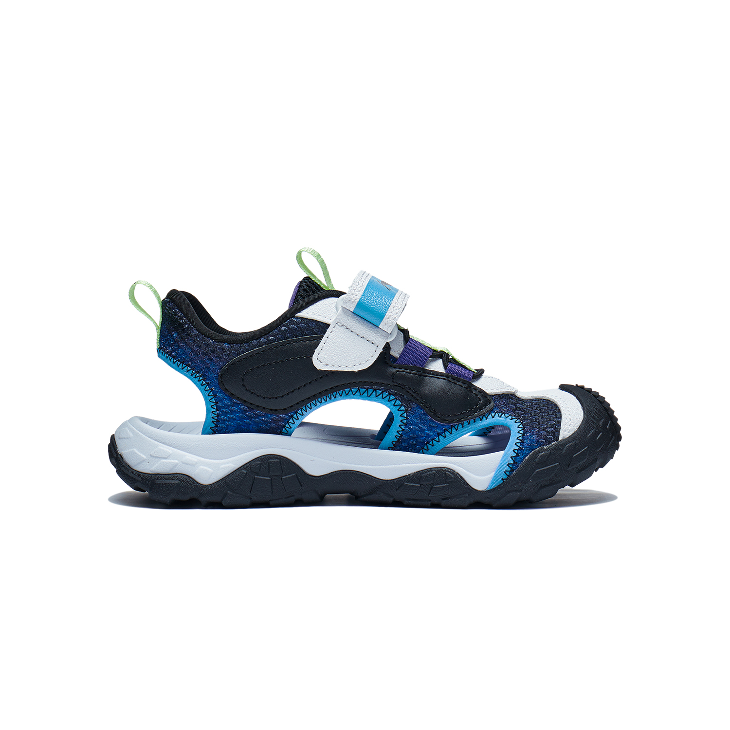 YKUT006-3 Lifestyle Youth Sandals Standard White/Black/Liberty Purple Camo