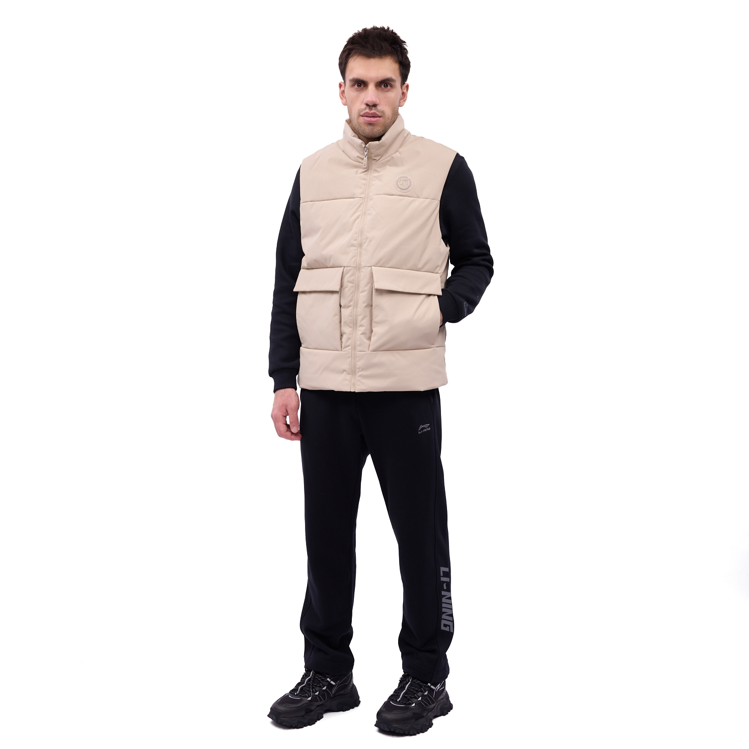 AMRV047-5 Жилет пуховый Sports Style бежевый