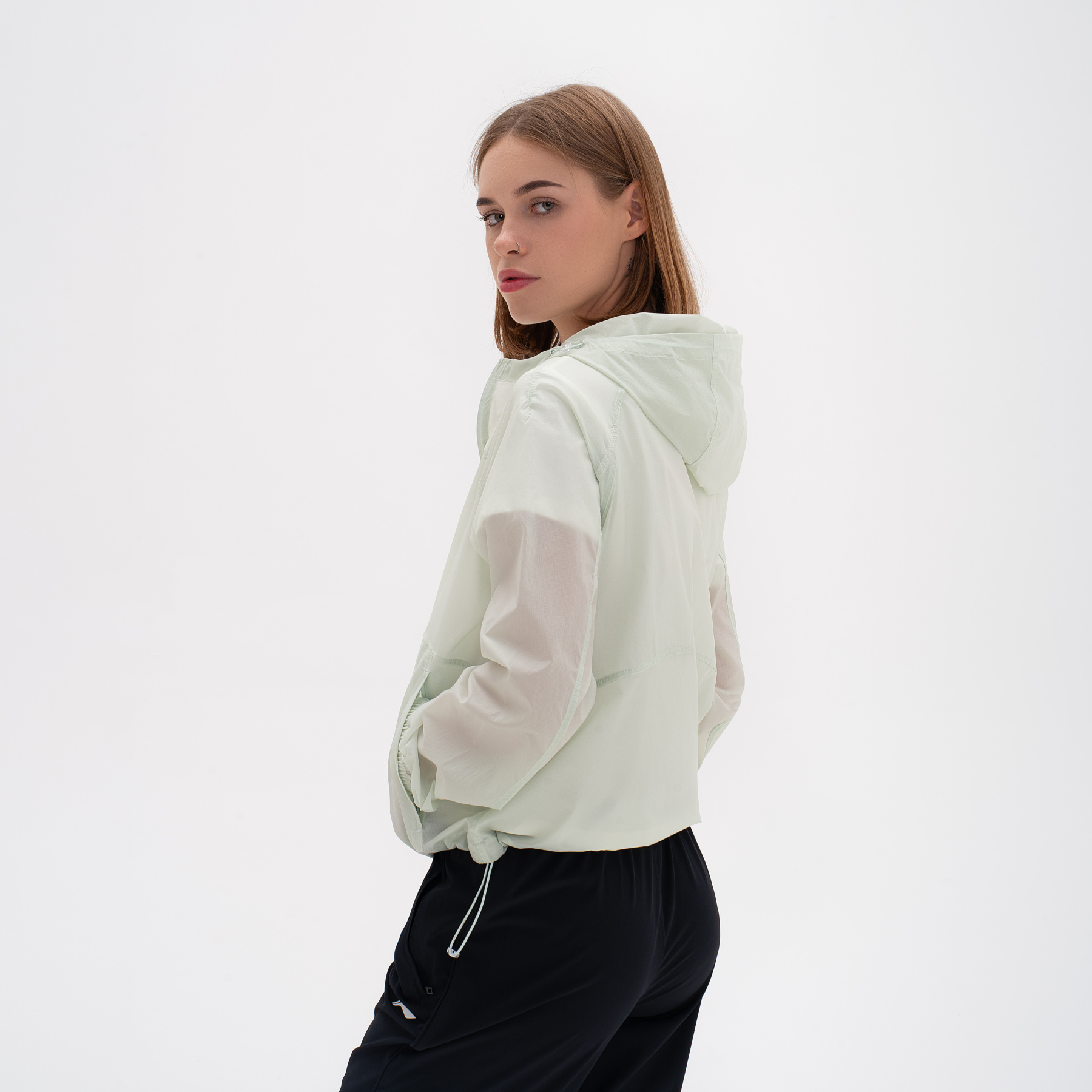 AFDU460-3 Ветровка Fitness зелёный