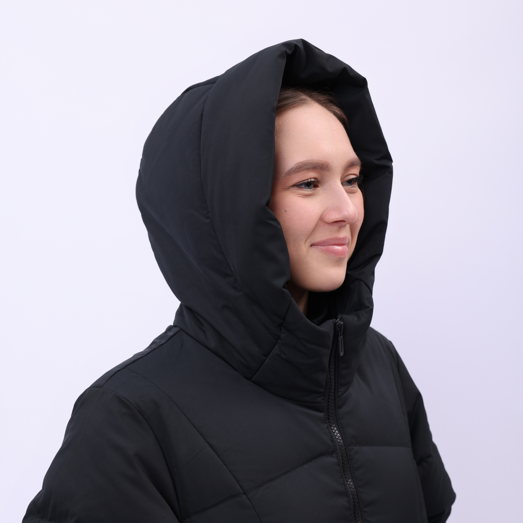 AYMU044-3 Длинный пуховик Urban Sports чёрный