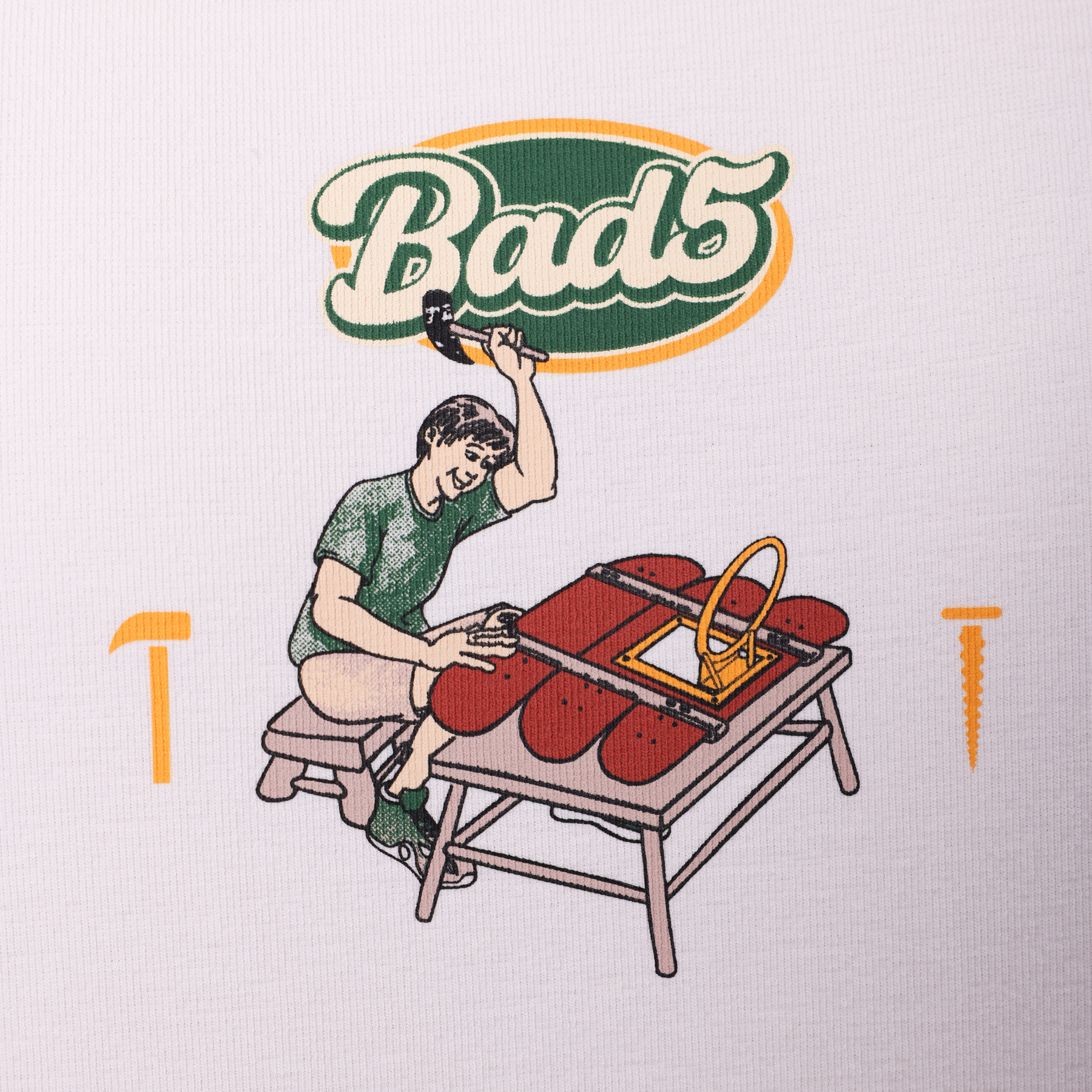 AHSV225-7 Футболка Bad5 Off-Court белый