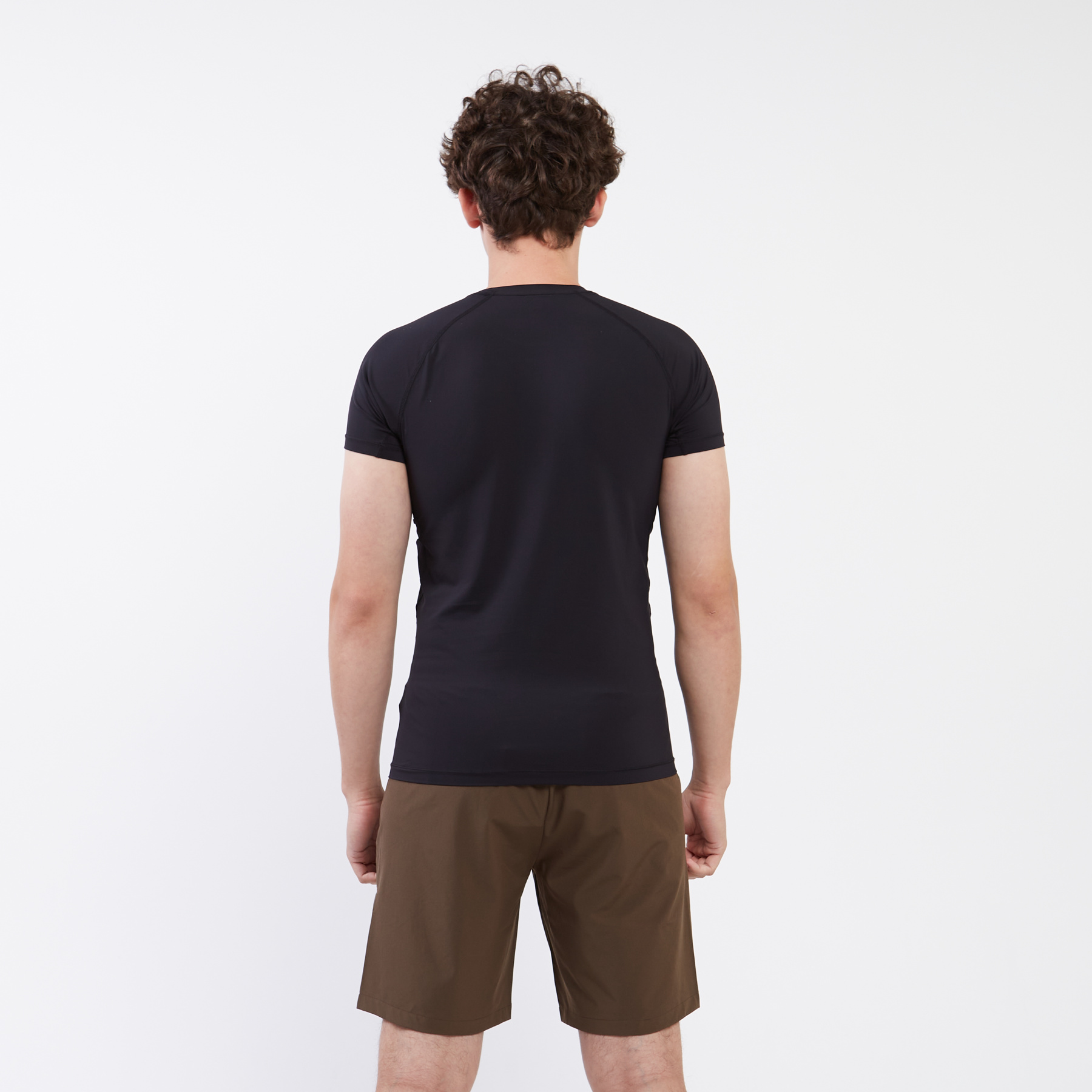 AUDU049-1 Fitness S/S Tight Top Black