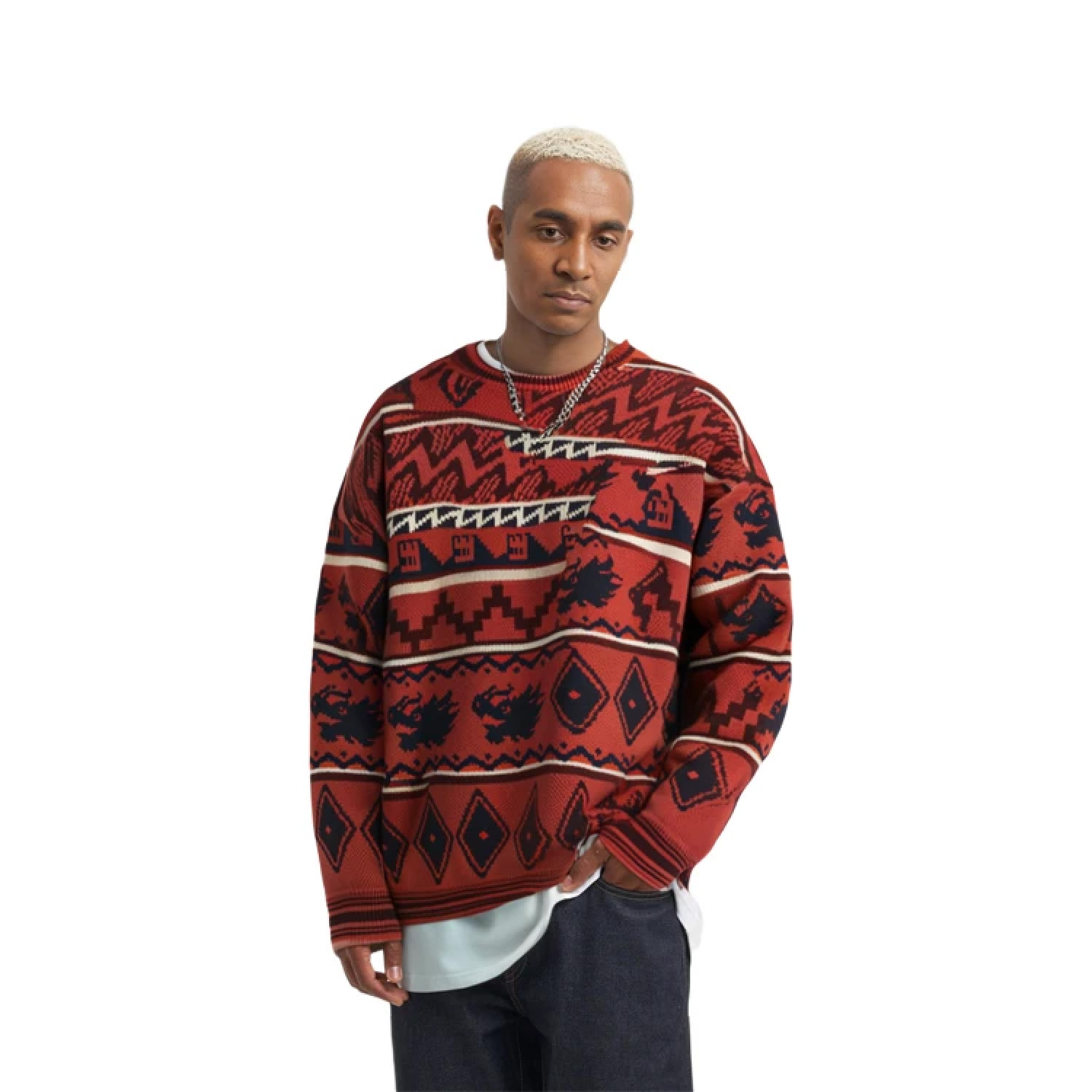 AMBU025-3 Свитер Sports Life красный