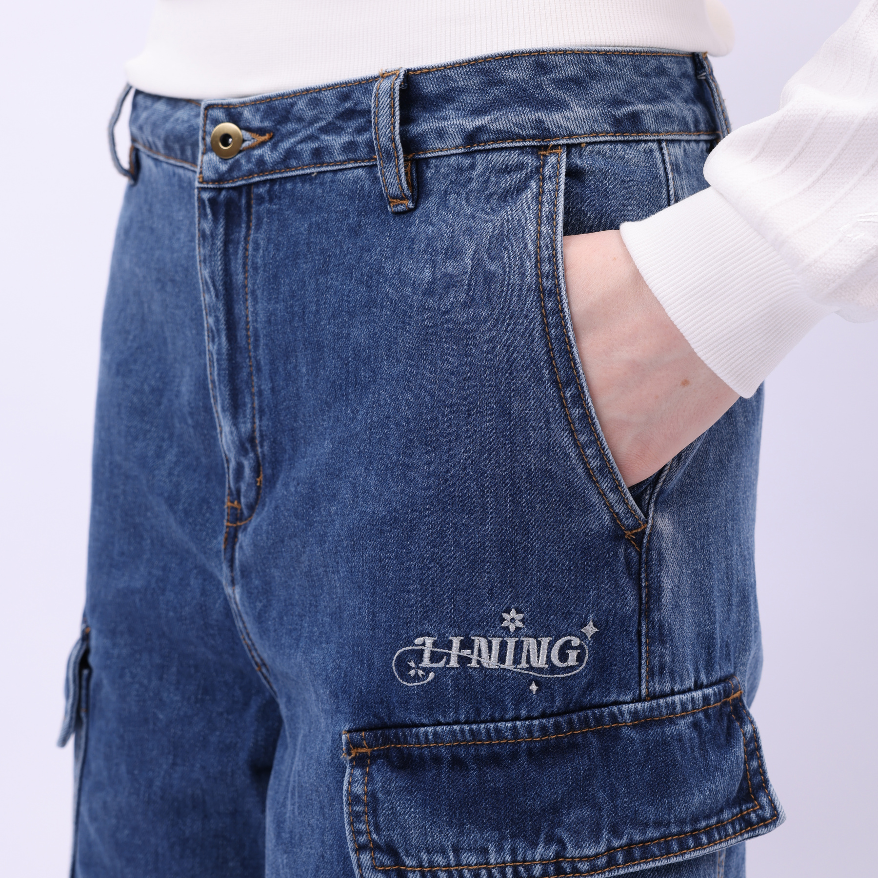 AJQV006-1 Брюки спортивные Chinese Culture голубой