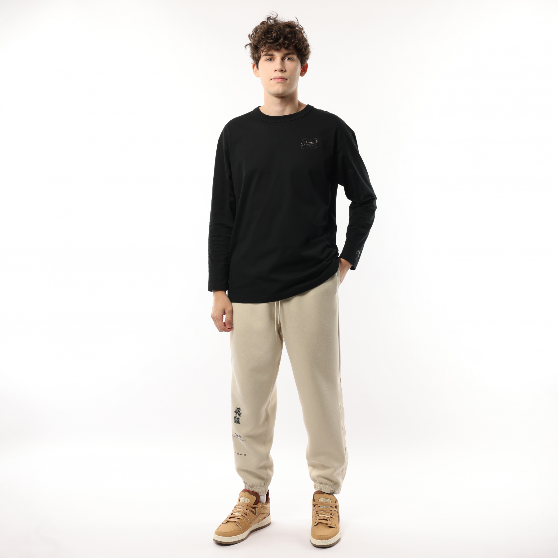 AHSU007-3 Футболка Sports Life L/S Черная