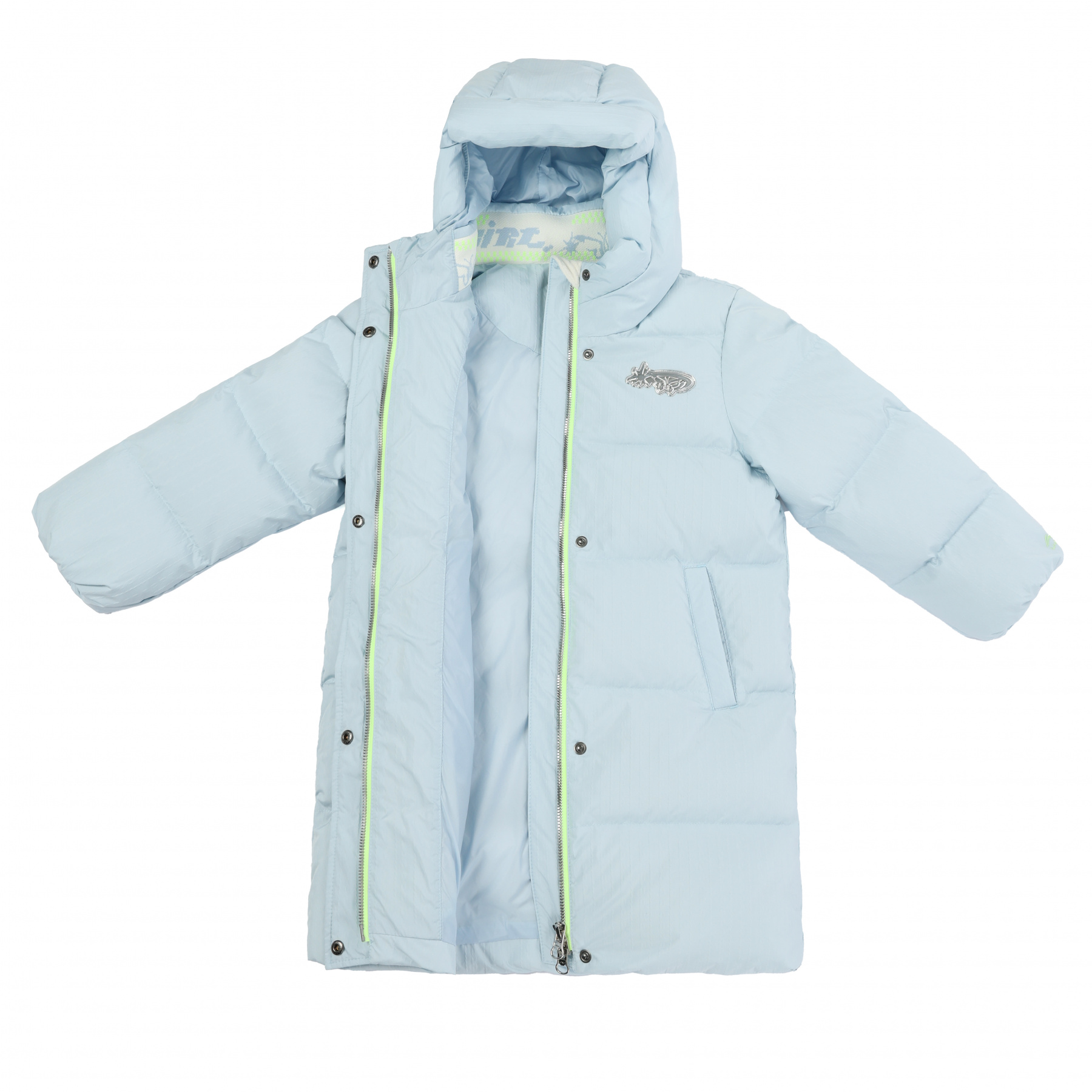 YYMU080-1 Пуховик IP-Girl голубой