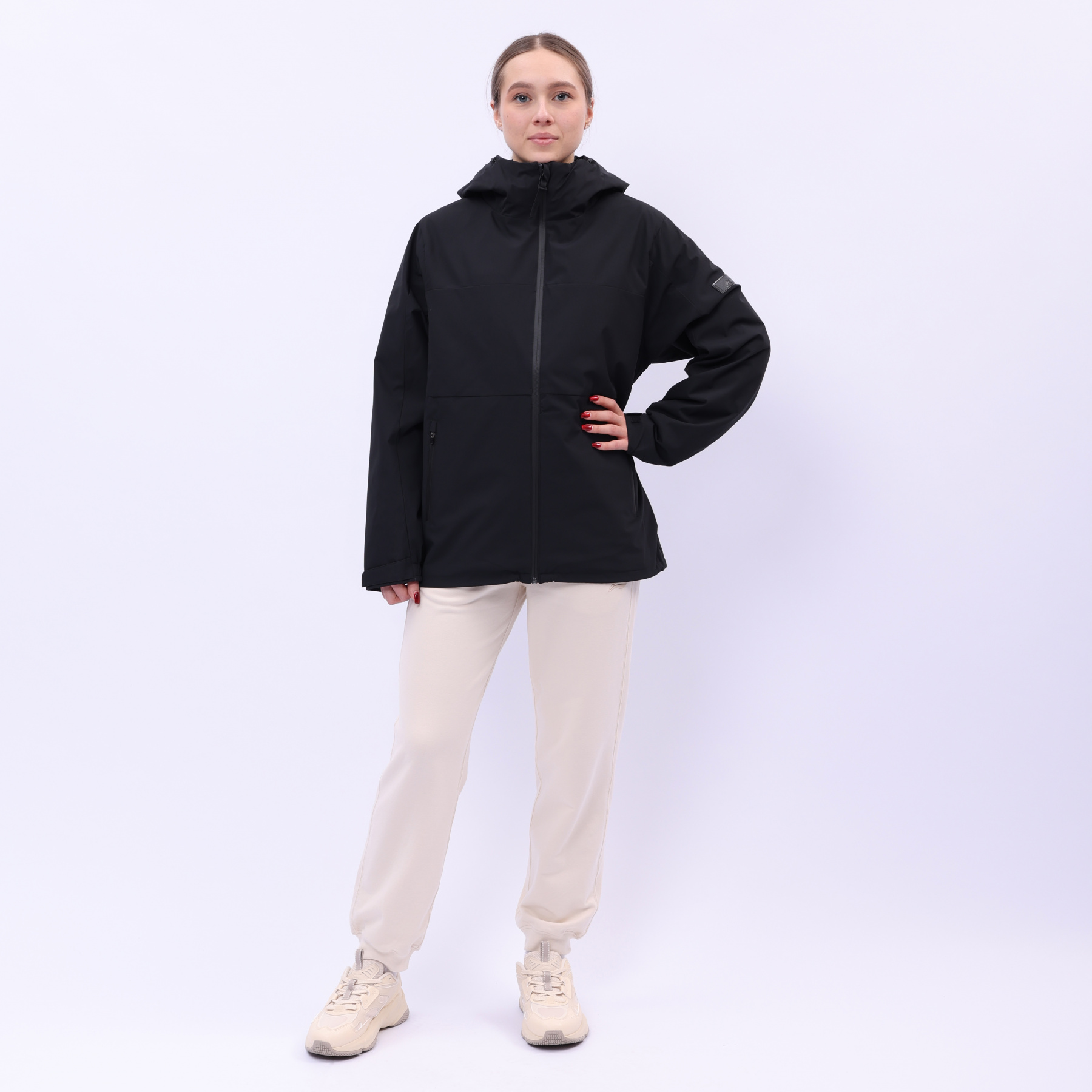 AWBU026-5 Пуховик + ветровка (3 в 1) Essentials чёрный