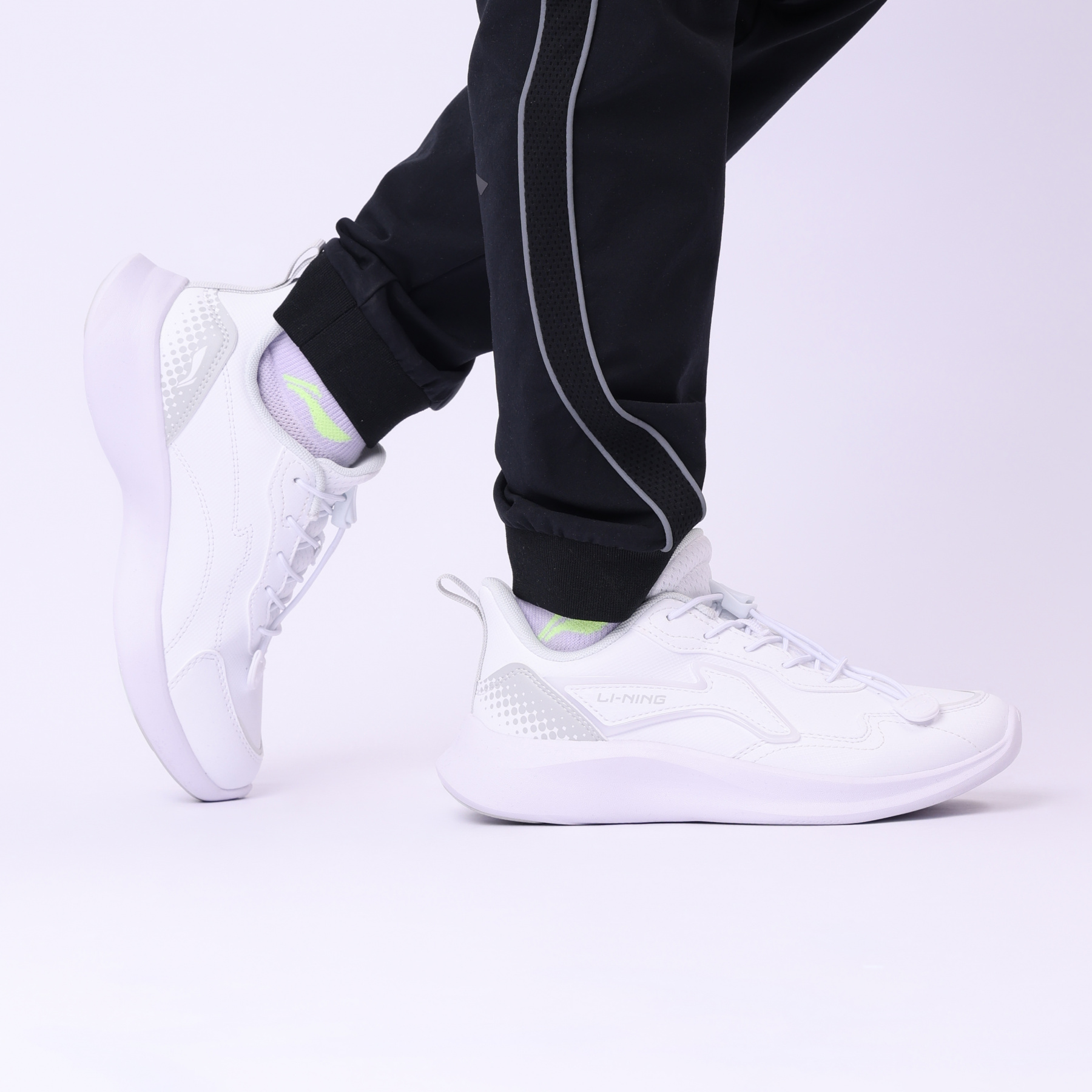 YKCU116-11 Lifestyle Youth Casual Shoes Standard White/Shallow Lime