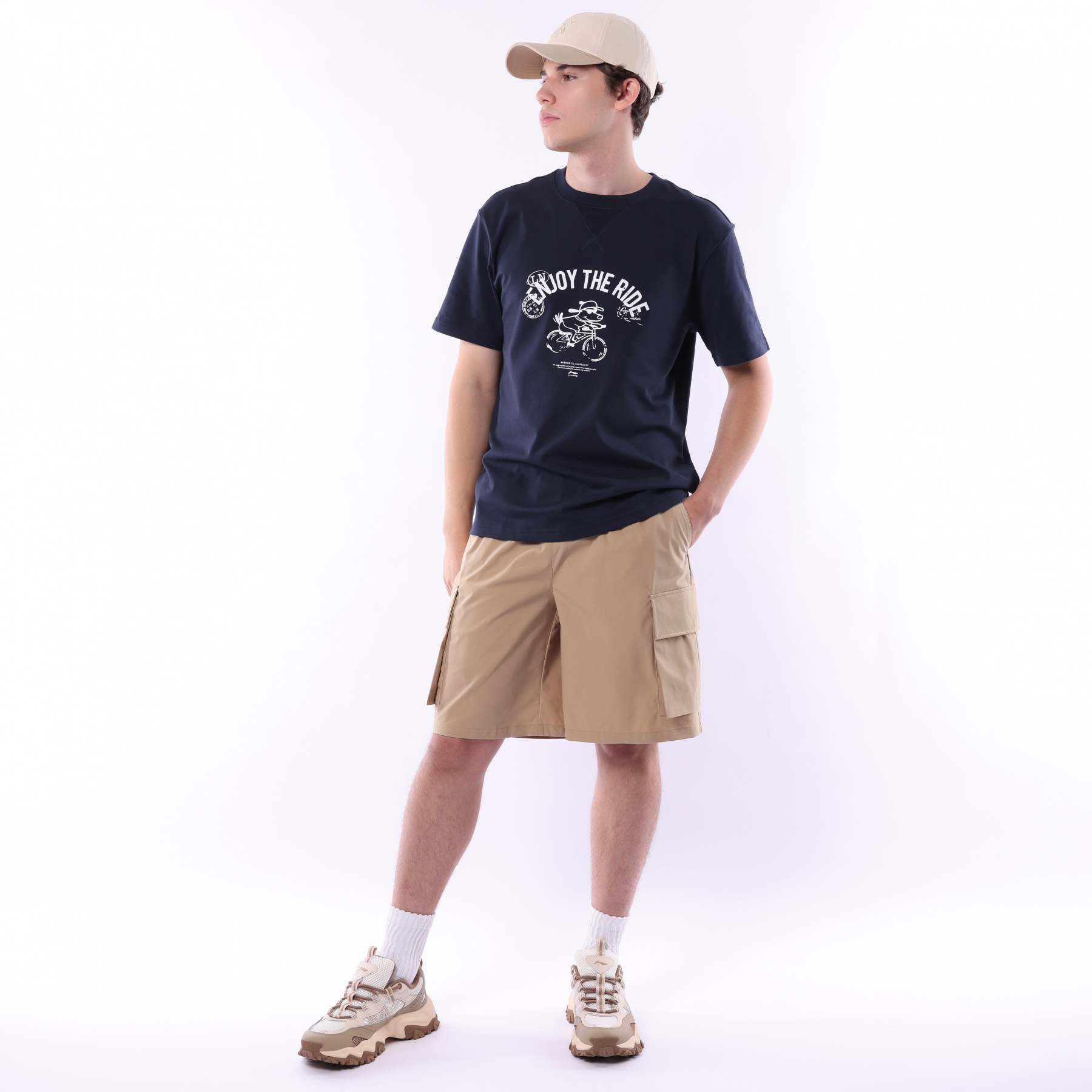 AKSV419-5 Шорты Cross коричневый