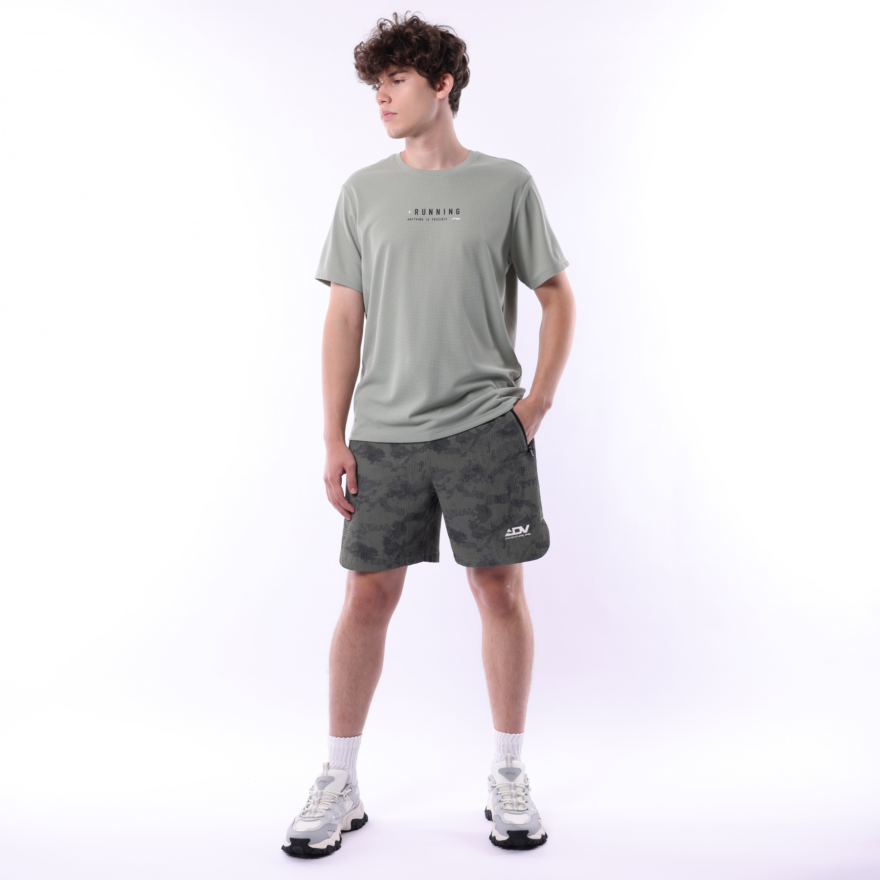 AKSV413-5 Шорты Trail Running серый