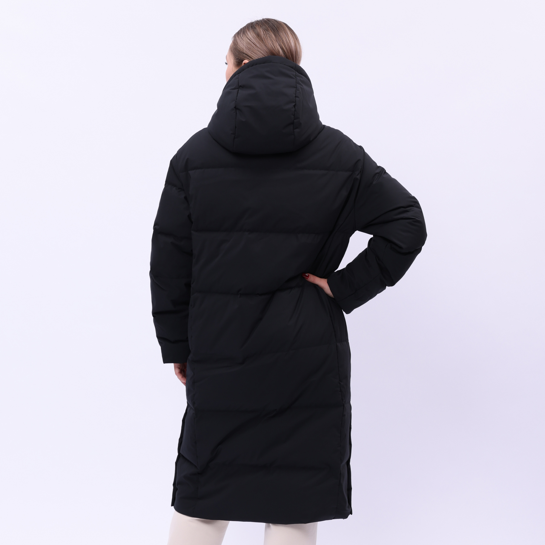 AYMU110-2 Длинный пуховик Essentials чёрный