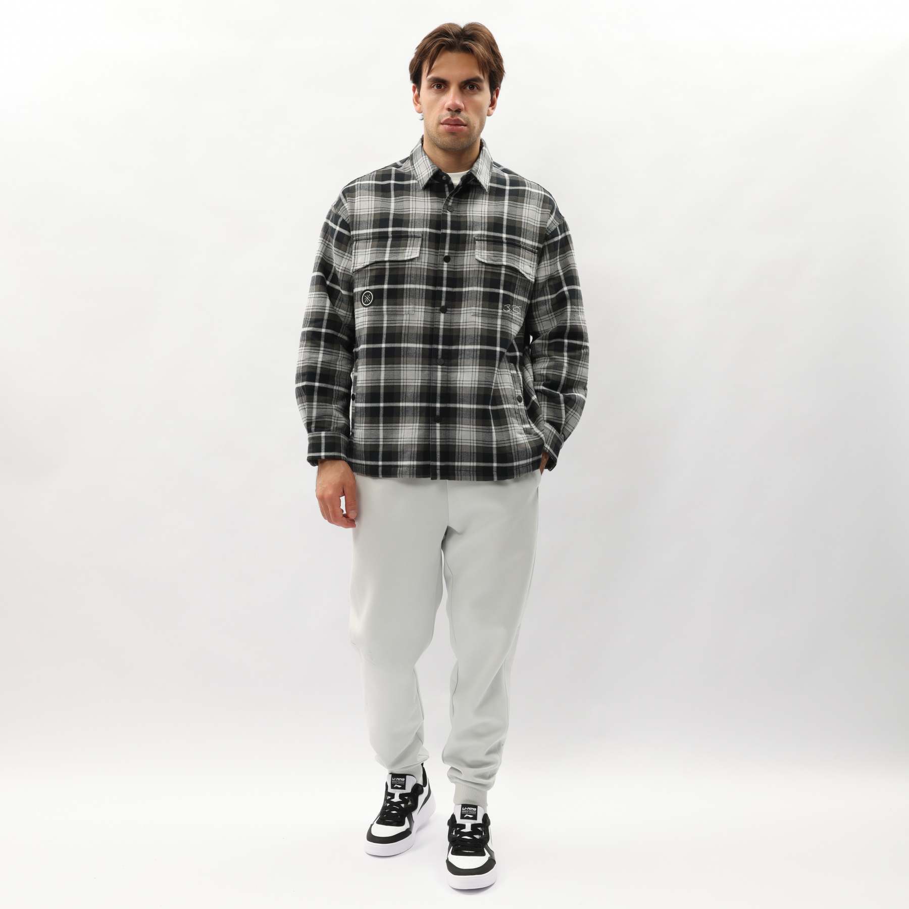 AKLU037-3 Спортивные брюки Chinese Culture серые