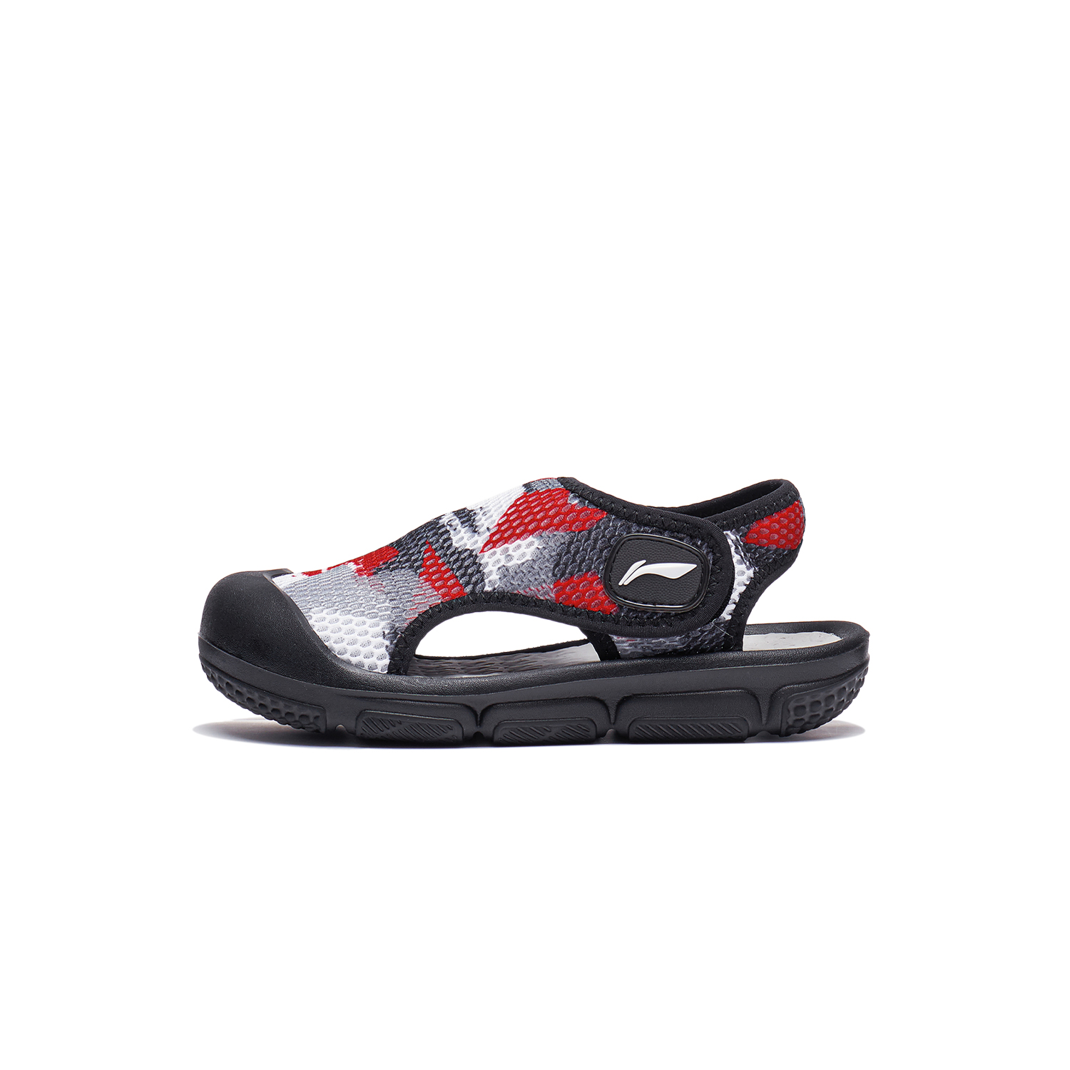 YKKT014-5 Lifestyle Kids Sandals Black/Fiery Red Camouflage
