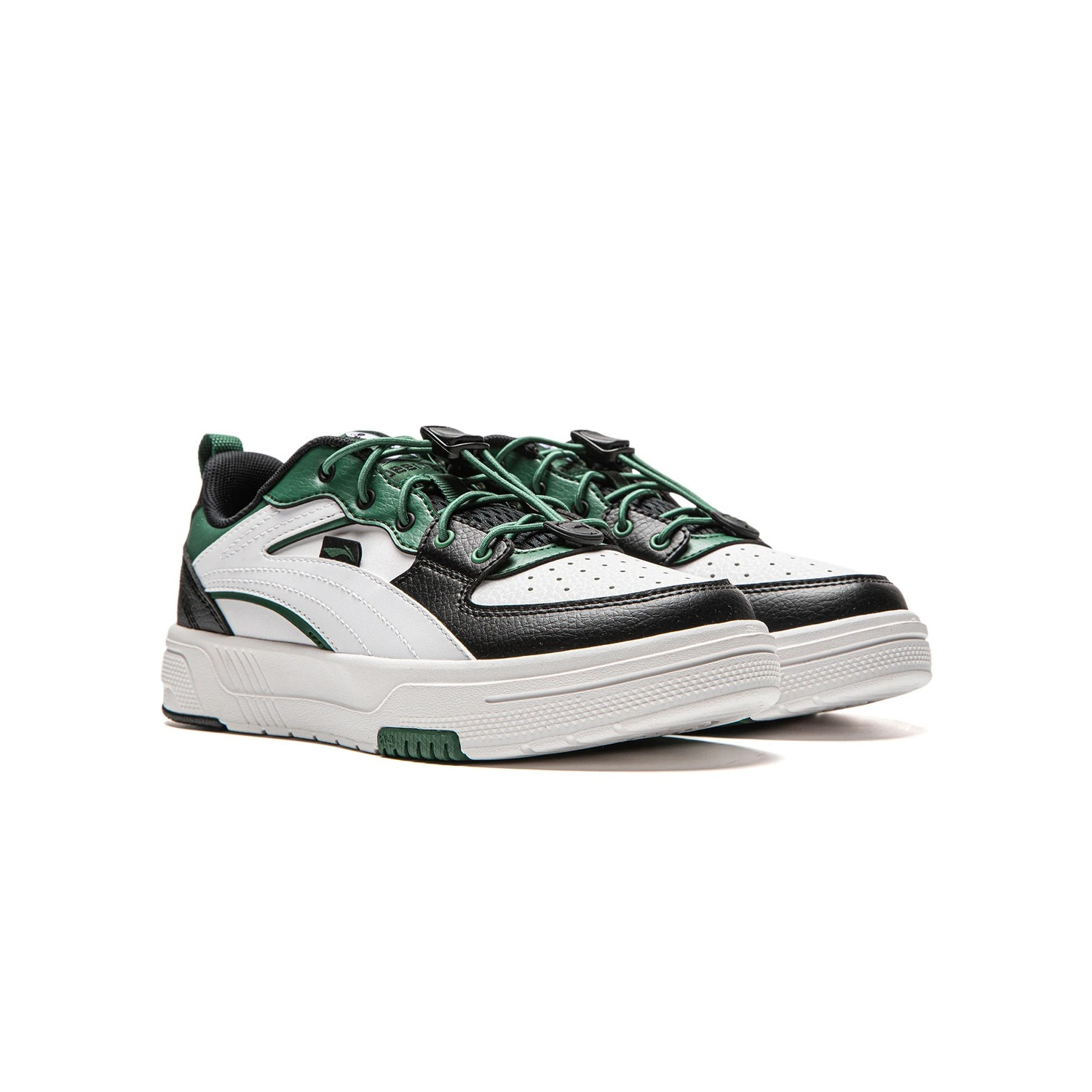 YKCU126-11 Lifestyle Youth Casual Shoes Standard White/Black/Court Green