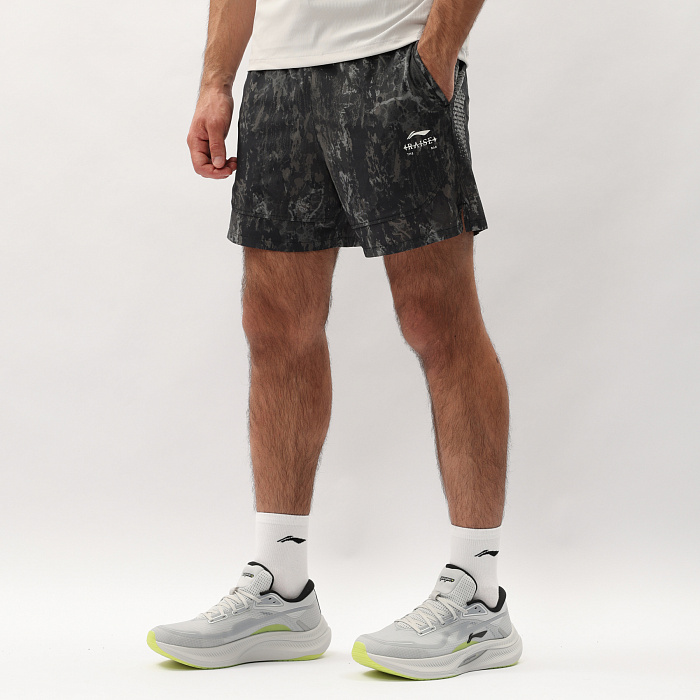 AKSV117-6 Шорты Workout черный / мультиколор