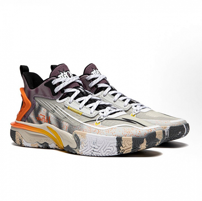 YKBU068-45 Basketball Category Youth Basketball Shoes Shallow Lime/Fog Grape Pur