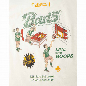 AHSV225-7 Футболка Bad5 Off-Court белый