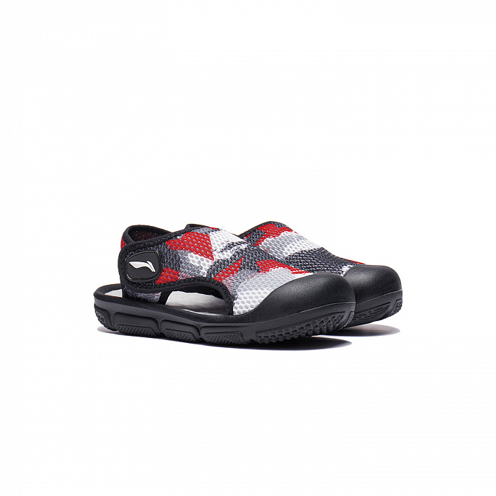 YKKT014-5 Lifestyle Kids Sandals Black/Fiery Red Camouflage