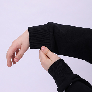 YWDU051-5 Sports Life Po Knit Top Black