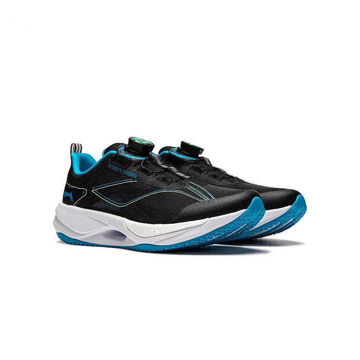 YKFU012-1 RUNNING YOUTH RUNNING SHOES Black/Blue Danube