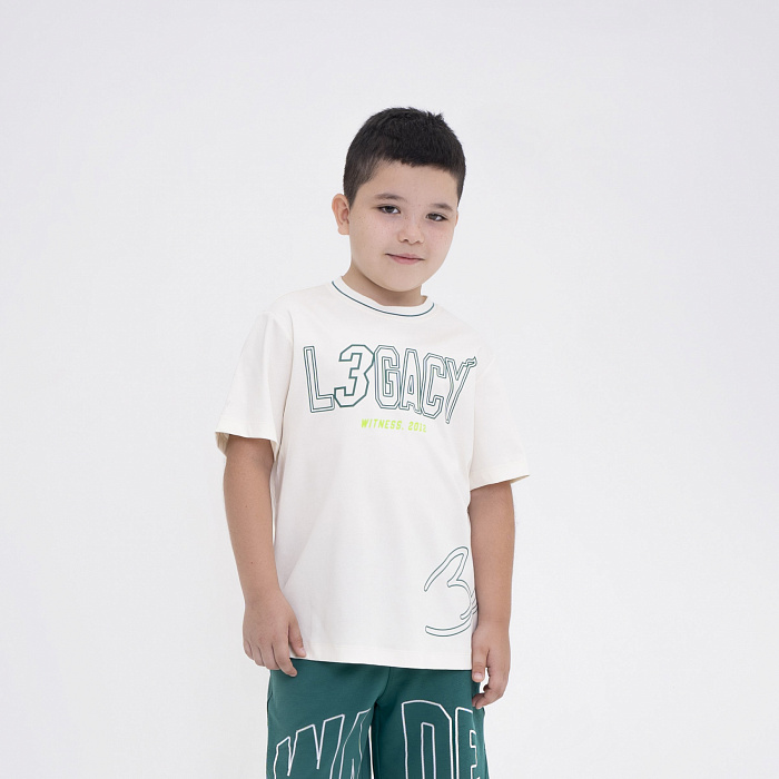 YHSU113-4 Футболка Wade молочная