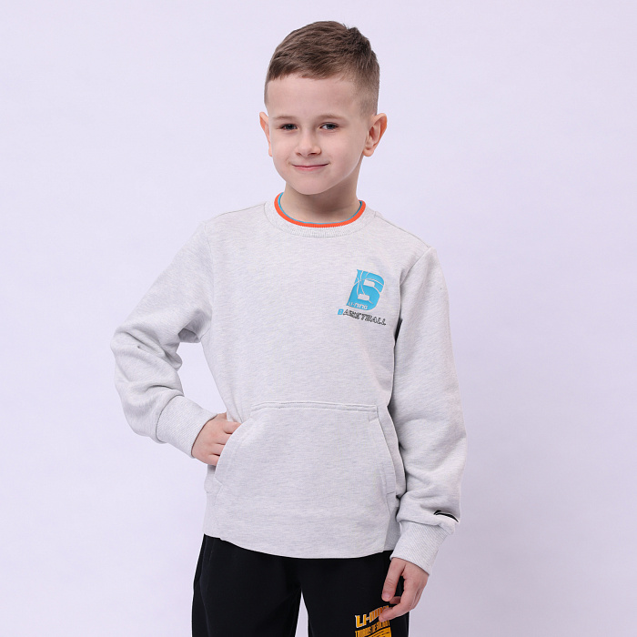 YWDU051-4 Sports Life Po Knit Top Heather Deep Antarctic Grey