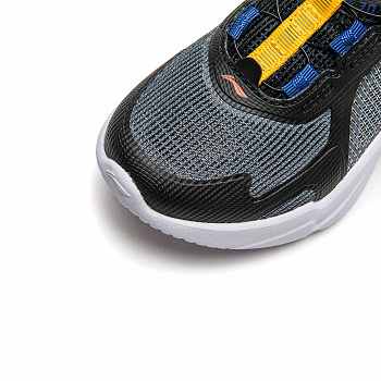 YKAU026-5 LIFESTYLE KIDS SPORTS SHOES Black/Cool Ebony