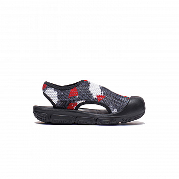 YKKT014-5 Lifestyle Kids Sandals Black/Fiery Red Camouflage