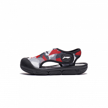 YKKT014-5 Lifestyle Kids Sandals Black/Fiery Red Camouflage