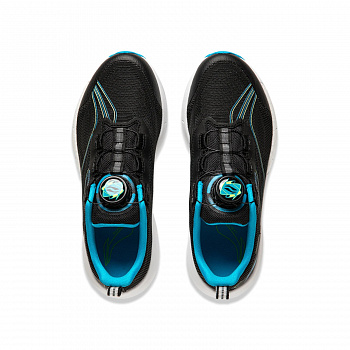 YKFU012-1 RUNNING YOUTH RUNNING SHOES Black/Blue Danube